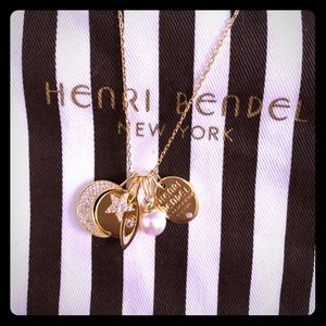 Henri Bendel Luxe Pavé Multi Charm Necklace NWOT